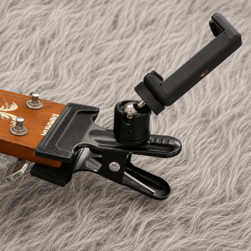 JamDock Grip™ - Hands-Free Guitar Phone Clamp